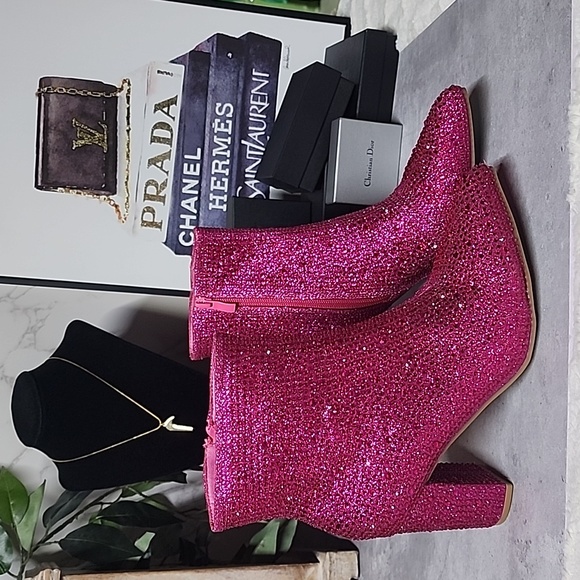 Forever brand rhinestone booties - Picture 2 of 7